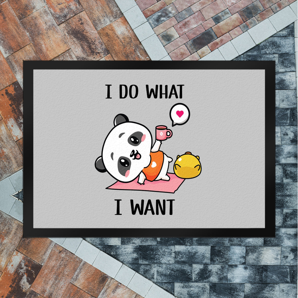 I do what I want Panda Fußmatte in 35x50 cm