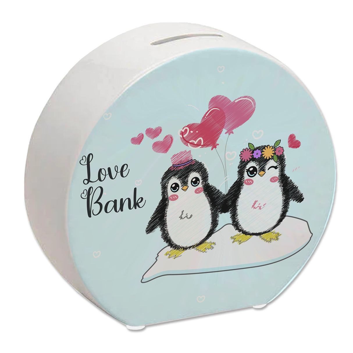 Pinguin Love Bank Spardose: Schenke Liebe und Freude - Jetzt