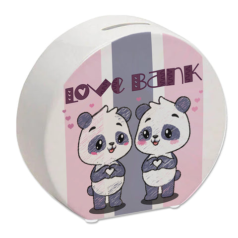 Panda Spardose mit Spruch Love Bank