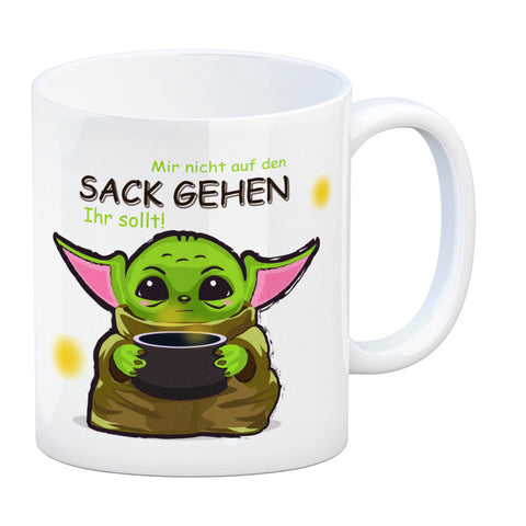 Science-Fiction Kaffeebecher mit Spruch nicht auf den Sack gehen ihr sollt