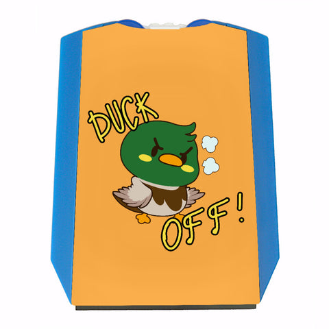 Enten Parkscheibe mit Spruch DUCK OFF! und 2 Einkaufswagenchips