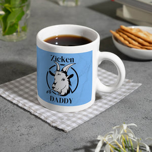 Ziegen Kaffeebecher mit Spruch Zicken DADDY