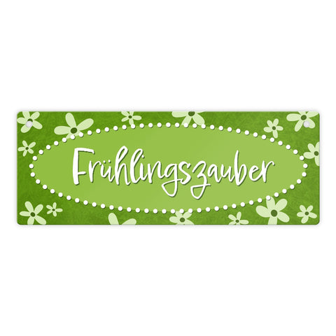 Frühlingszauber Metallschild mit Blumen