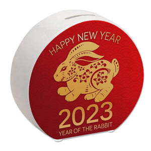 Happy Year of the Rabbit 2023 Spardose mit Kaninchen