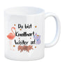 Flamingo und Elefant Motivation Kaffeebecher mit Spruch