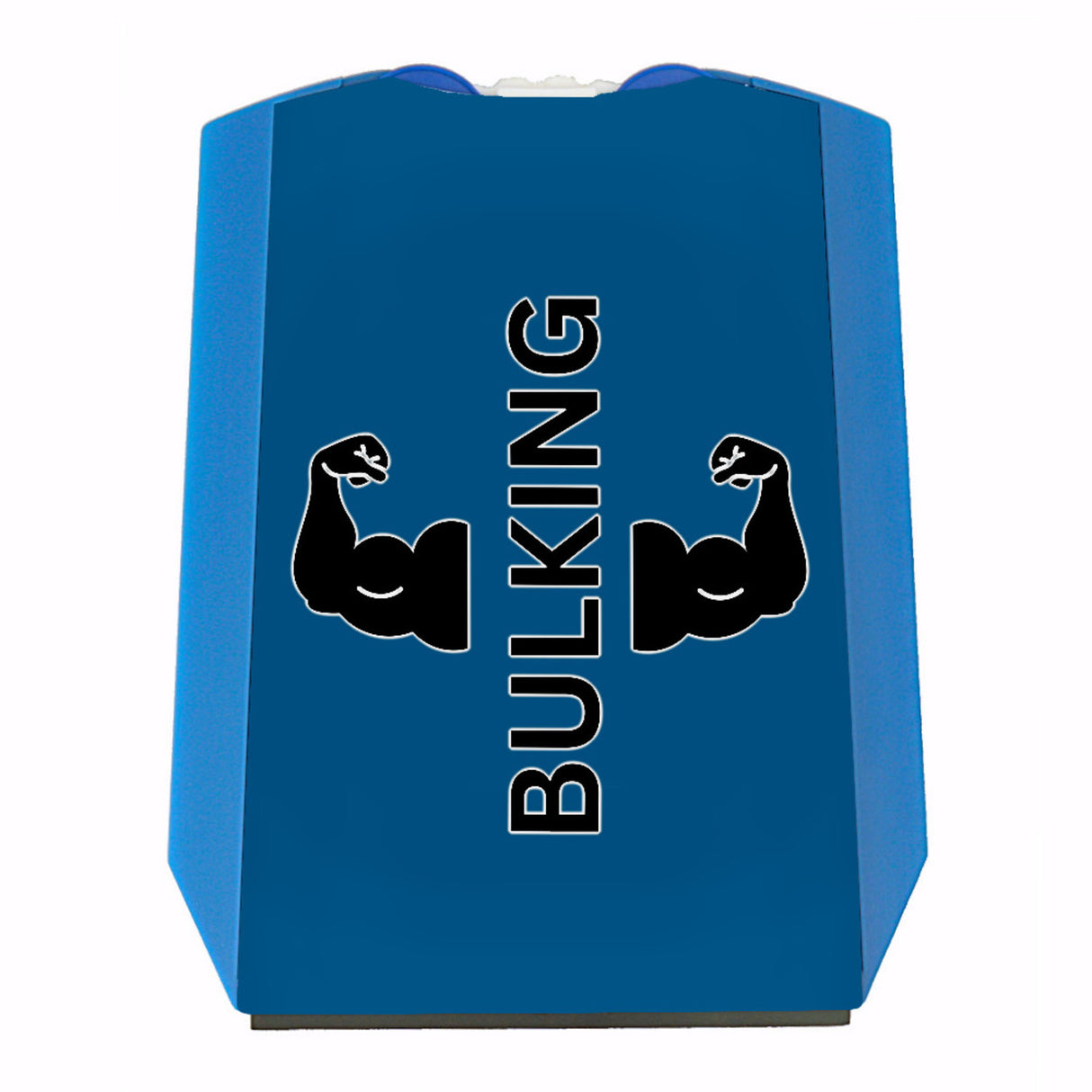 Fitness Parkscheibe in blau mit Spruch BULKING