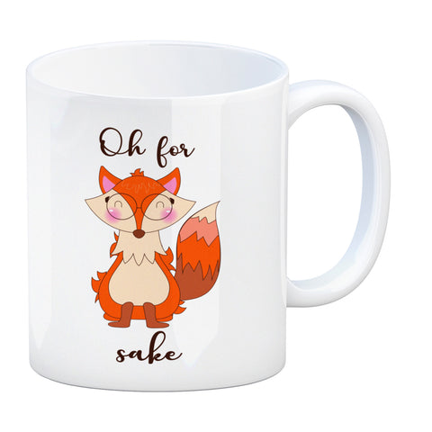 Fuchs Kaffeebecher mit Spruch Oh for Fox sake