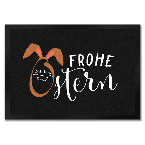 Frohe Ostern Fußmatte mit niedlichem Osterhasen