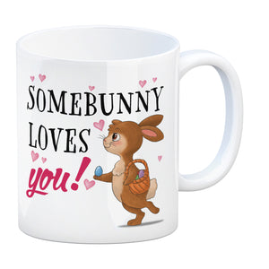 Somebunny loves you Kaffeebecher mit süßem Osterhasen