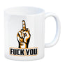 Fuck You Kaffeebecher mit Mittelfinger Motiv