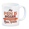 Penis Kaffeebecher mit Spruch My Pen is bigger than yours