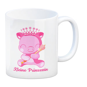 Kleine Prinzessin Kaffeebecher mit niedlichem Schweinchen
