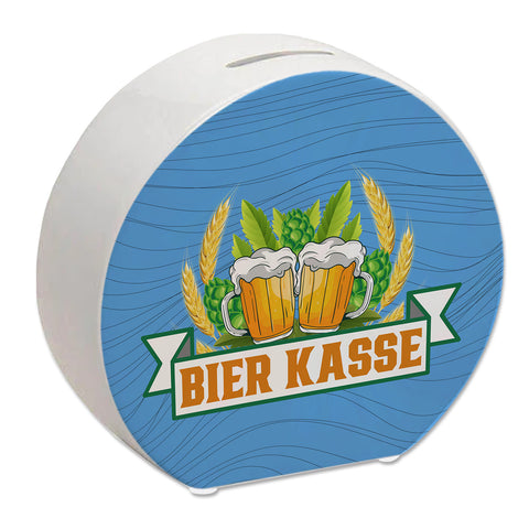 Bier Kasse Spardose mit Hopfen und Ähren