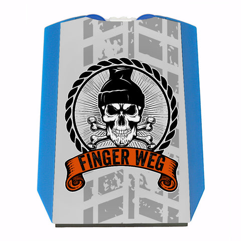 Totenkopf Parkscheibe Finger weg