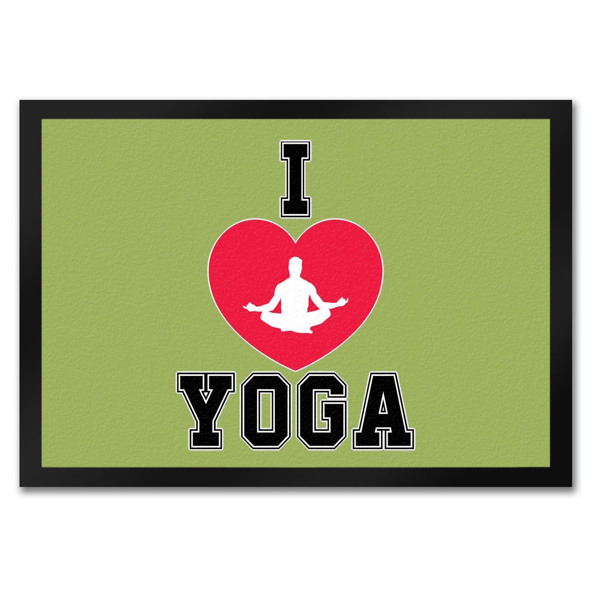 I love Yoga Fußmatte in 35x50 cm für Yogalehrer