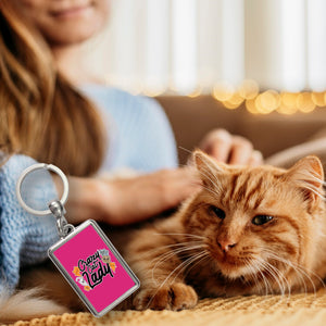 Katzen Schlüsselanhänger Crazy Cat Lady für Katzenliebhaber
