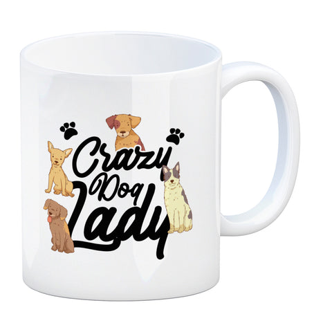 Hunde Kaffeebecher Crazy Dog Lady für Hundeliebhaber