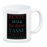 Rente 2024 Kaffeebecher eine bunte Tasse für Rentner