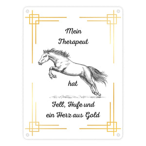 Pferd Metallschild in 15x20 cm ein dekoratives Blechschild für Tierliebhaber