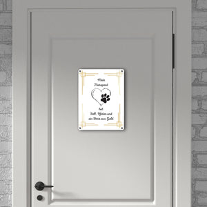 Hund Metallschild in 15x20 cm ein dekoratives Blechschild für Tierliebhaber