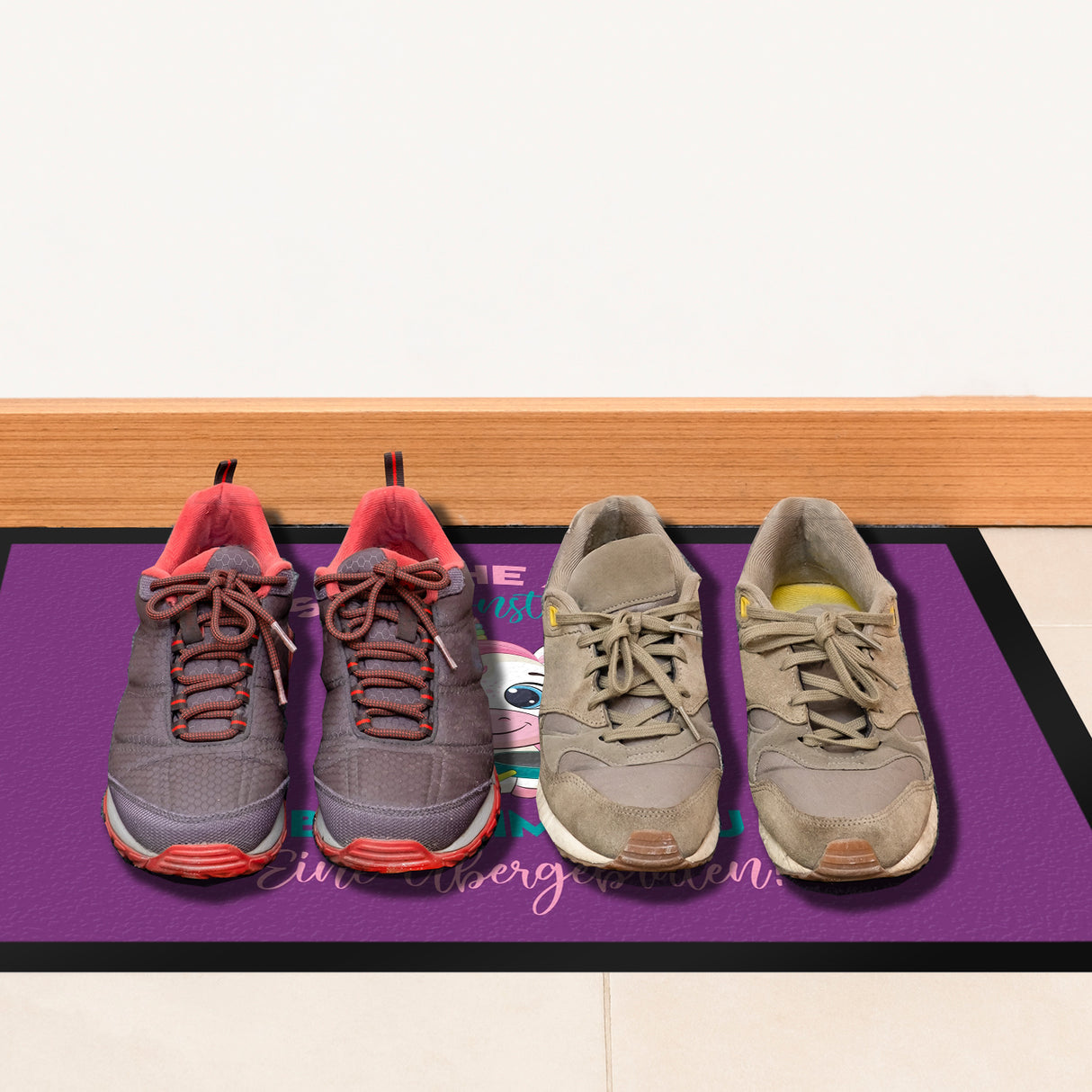 Schuhe aus Einhorn Fußmatte in 35x50 cm Du bekommst eine Übergebraten in lila