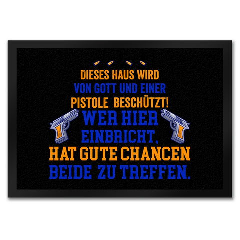 Hausbeschützer Fußmatte in 35x50 cm mit Spruch