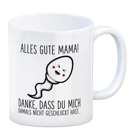 Spermium Muttertag Kaffeebecher mit Spruch Alles gute Mama