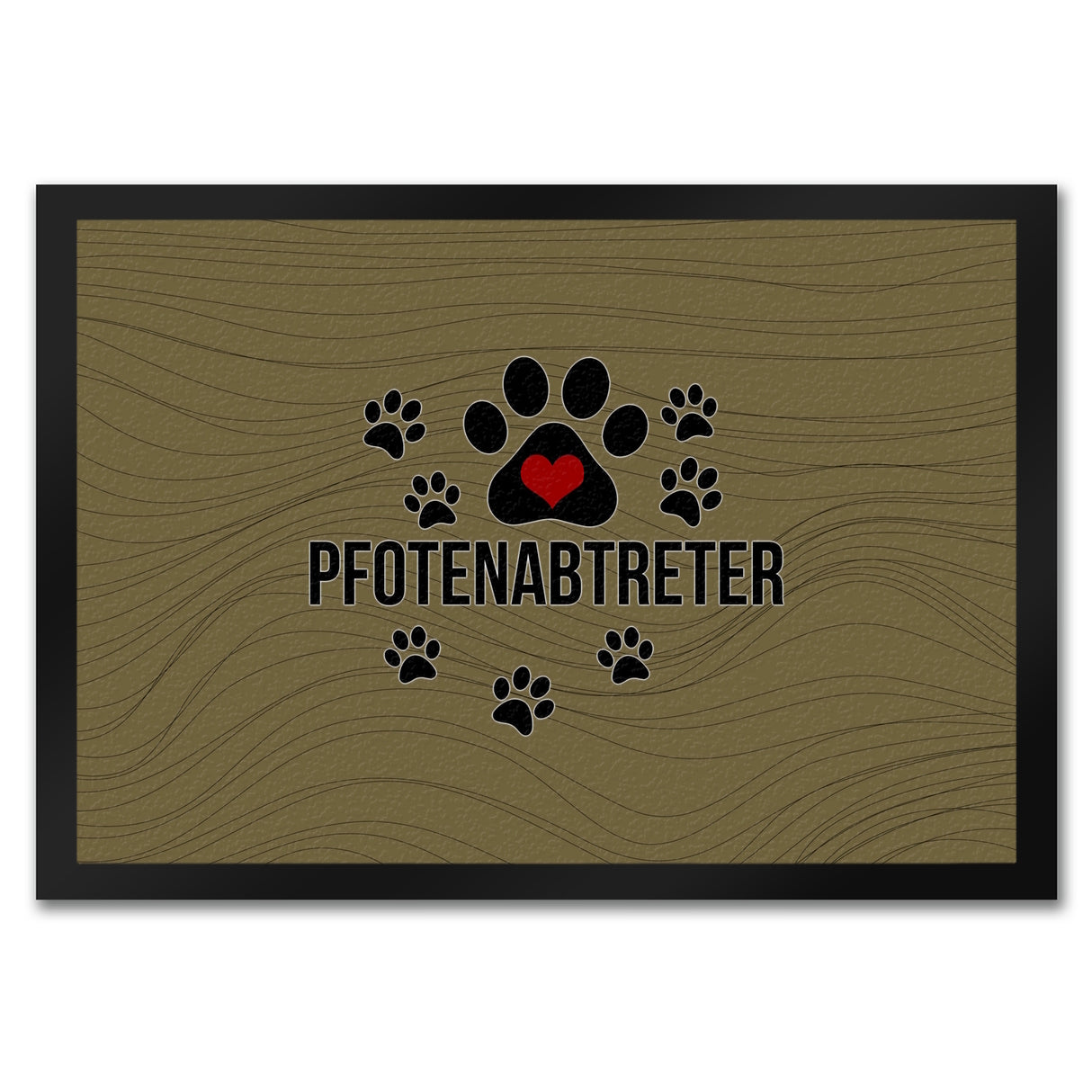Pfotenabtreter Fußmatte in 35x50 cm in braun für Hundebesitzer und Tierfreunde
