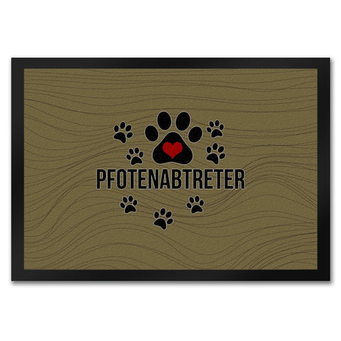 Pfotenabtreter Fußmatte in 35x50 cm in braun für Hundebesitzer und Tierfreunde