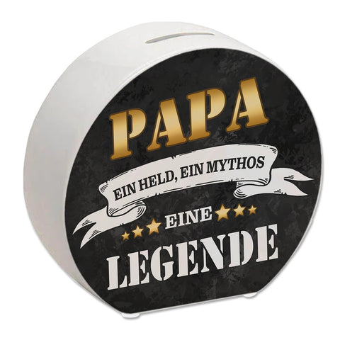 Papa ein Held ein Mythos eine Legende Spardose