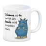 Freches Monster Kaffeebecher mit lustigem Spruch