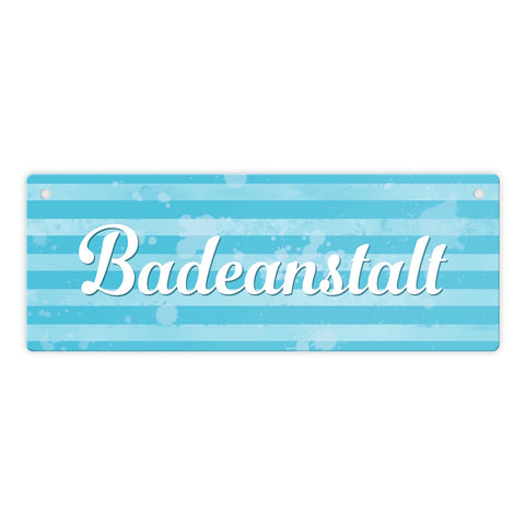 Badeanstalt Metallschild im maritimen Stil