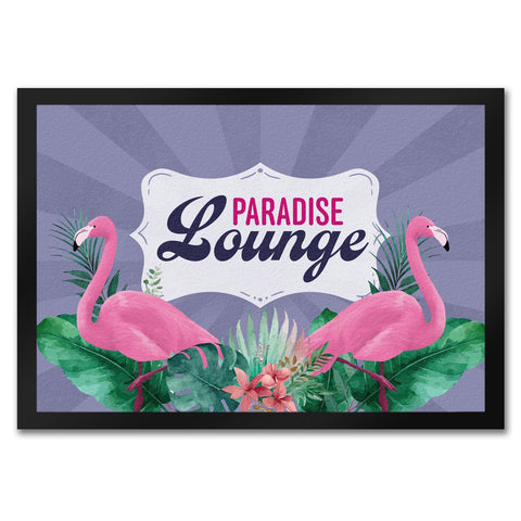 Paradise Lounge Flamingo Fußmatte im tropischen Stil