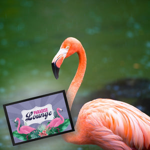 Paradise Lounge Flamingo Fußmatte im tropischen Stil