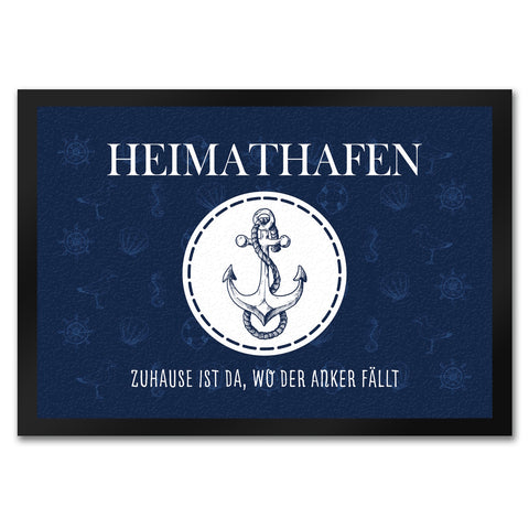 Heimathafen Zuhause ist da wo der Anker fällt Fußmatte
