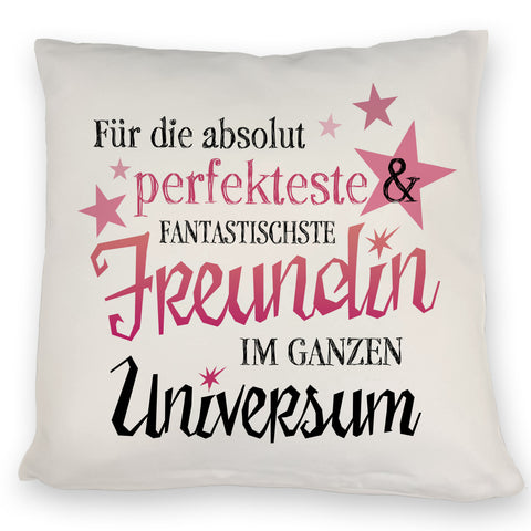 Freundschaft Kissen mit Spruch - Für die perfekteste & fantastischste Freundin