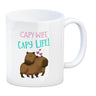 Capy wife capy life Kaffeebecher mit zwei verliebten Capybaras