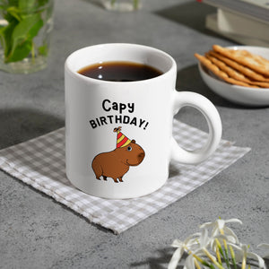Capy Birthday Kaffeebecher mit niedlichem Capybara
