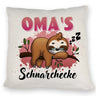 Faultier Kissen mit Spruch Oma's Schnarchecke