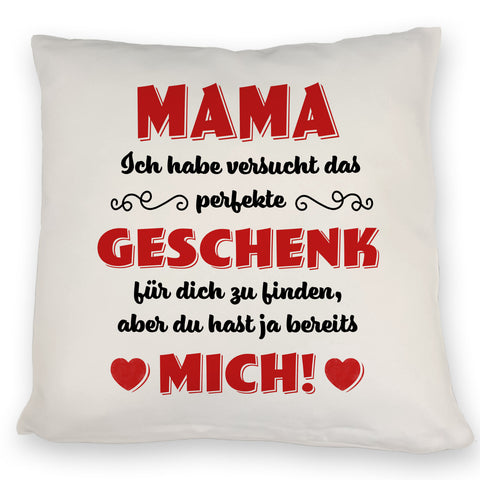 Kissen mit Spruch Mama ich habe versucht das beste Geschenk zu finden