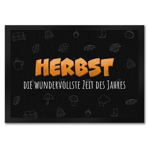 Herbst Fußmatte in 35x50 cm mit Spruch - Die wundervollste Zeit des Jahres