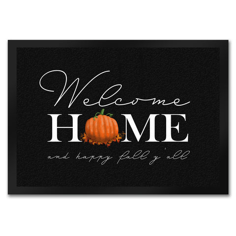 Welcome home Kürbis Fußmatte in 35x50 cm mit Spruch - and happy fall y'all
