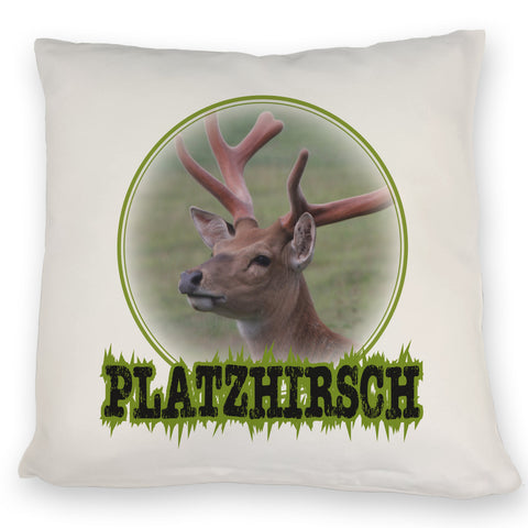 Platzhirsch Kissen mit Hirsch Motiv