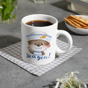 Ottfried der Otter Kaffeebecher mit Spruch - Sea you