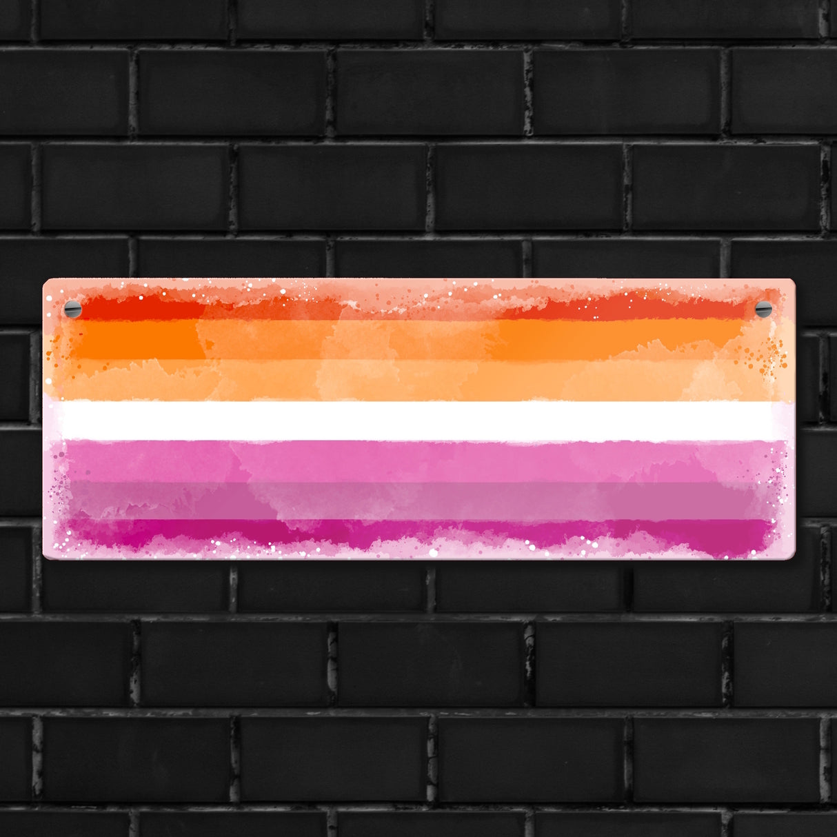 Pride-Flagge Lesbian Metallschild