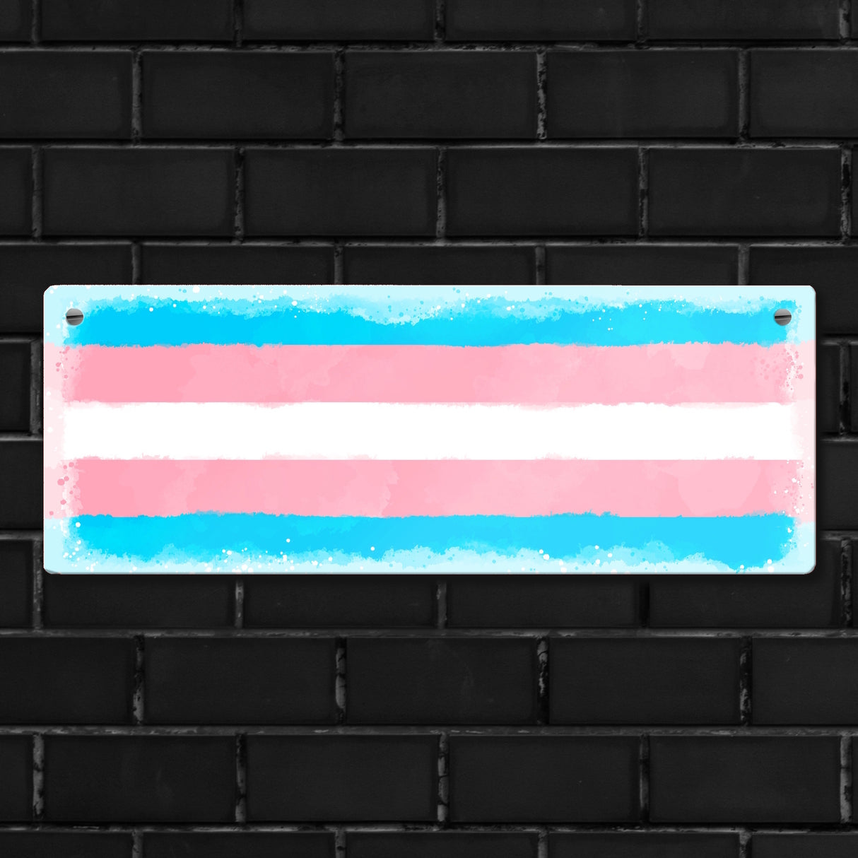 Pride-Flagge Transgender Metallschild