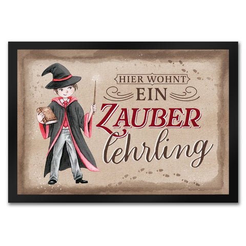 Zauberlehrling Fußmatte in 35x50 cm mit Zauberschüler
