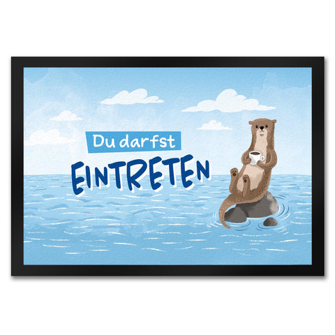 Du darfst eintreten Fußmatte in 35x50 cm mit niedlichem Otter