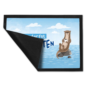 Du darfst eintreten Fußmatte in 35x50 cm mit niedlichem Otter