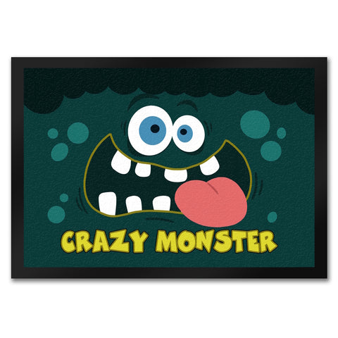 Crazy Monster Fußmatte in 35x50 cm mit verrücktem Gesicht